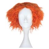 Miss U Hair Short Men Mad Clown Curly Wig Adult Orange Hair Cosplay Costume Wigs Halloween - Retail: $23