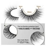 Lashes Natural Look Wispy Fasle Eyelashes 12mm Short Faux Mink Eyelashes Cat Eye Natural Strip Lashes Pack by Zegaine 16 Pairs - Retail: $9