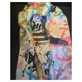 Floerns Womenfts Casual Long Sleeve Graphic Colorful Blazer Work Suit Jackets Black White Graffiti S - Retail: $39
