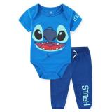Disney Lilo and Stitch Boys Short Sleeve Bodysuit and Pants Set for Newborn and Infant 6M - Retail: $21