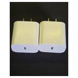 USB C Charger Type C Fast Charging 2 Pack 25W Chargers Block with 2 Pack 6FT USB C to C Cable for iPhone 17 16 15 Pro MaxiPadSamsung Series and More - Retail: $7