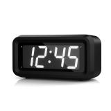 KWANWA Kids Alarm Clock, White LED, Battery, Auto-Night Mode, 12Hr24Hr, Small, Travel, Bedside, Wall-MountTable-top, Easy to Read - Retail: $15