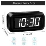 KWANWA Kids Alarm Clock, White LED, Battery, Auto-Night Mode, 12Hr24Hr, Small, Travel, Bedside, Wall-MountTable-top, Easy to Read - Retail: $15