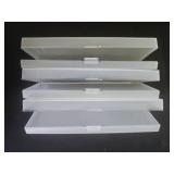 Fainne 24 Pcs Plastic Pencil Case Bulk Pencil Boxes Plastic Stationery Case Frosted Pen Box Pen Holder with Hinged Lid Snap Closure for Office Supply(7.09 x 2.36 x 0.98 Inch,White) 3 Will Not Close - 