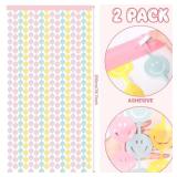 Tellingyou 2 Set Smile Face Foil Curtain Smile Party Decorations Happy Pastel Birthday Decor Macaron Color Bachelorette Backdrop Booth Prop Preppy Party Baby Shower Supplies - Retail: $14