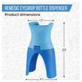 Remedic Eye Drop Guide with Silicone Adapter  Reusable Tool for Clean, Precise Eye Drop Application  Easy to Use Eye Drop Helper for Seniors, Caregivers and Family  Fits Most Eye Drop Bottles - 