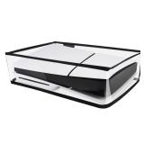 PlayVital Horizontal Dust Cover for ps5 Slim Disc Edition(The New Smaller Design), Transparent Dust Proof Protector Waterproof Cover Sleeve for ps5 Slim Console - Retail: $16