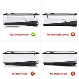 PlayVital Horizontal Dust Cover for ps5 Slim Disc Edition(The New Smaller Design), Transparent Dust Proof Protector Waterproof Cover Sleeve for ps5 Slim Console - Retail: $16