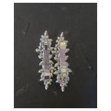 ACO-UINT 6Pcs Rhinestone Hair Clips Silver Leaf Flower Sparkly Crystal Hair Barrettes with Pearls Bobby Pins for Women Hair Accessories for Wedding Bridal, Prom, Party - Retail: $5