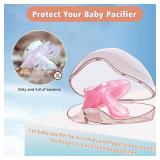 Smlpuame Pacifier Case,4 Pack BPA Free Pacifier Holder Case,Transparent Container Box for Baby Binky?Not Included,Essential Pacifier Accessories,Alway Keep Paci Clean,Easy to Clean(Pink) - Retail: $5