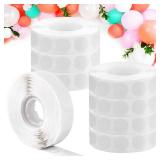 WISYOK 4000 Pcs Glue Points for Balloons, Removable Double-Sided Adhesive Points, Craft, Wedding Decoration Point Stickers CRUSHED - Retail: $9