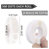 WISYOK 4000 Pcs Glue Points for Balloons, Removable Double-Sided Adhesive Points, Craft, Wedding Decoration Point Stickers CRUSHED - Retail: $9