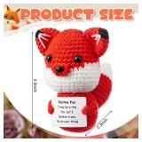Seenelling Positive Fox Crochet Gifts for Women Men Handmade Emotional Animal Cute Birthday Gift Inspirational Knitted Doll with Card for Graduation Anniversary Lover Wedding Coworker - Retail: $10