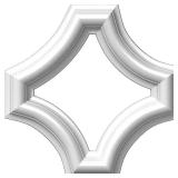 Ekena Millwork PNL08X08AS-02 8\W x 8\inH x 12\inP Ashford Molded Scalloped Wainscot Wall Panel - Retail: $10in