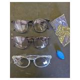 IBOANN Chic and Comfy Blue Light Glasses for Women - 3-Pack Round Frames, Screen-Ready Style with UV Protection Coating - Retail: $15