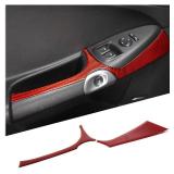 PIUGILH Inner Door Handle Panel Trim Compatible with Corvette C6 Z06 ZR1 2005-2013, Carbon Fiber Left Driver Side Inside Door Handle Cover Protective Anti-Scratch Interior Accessories, 2PCS - Retail: 