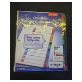 Cardinal OneStep Binder Dividers, 12-Tab Monthly, Customizable Table of Contents, Reversible Multicolor Tabs, 1 Set (60318CB) - Retail: $6