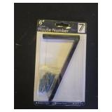 6\ Stainless Steel Floating House Number 7, Metal Modern House Numbers, Mailbox Decor Number with Nail Kit, Coated Black, 911 Visibility Signage (Large 7) - Retail: $10in