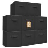 STORAGE MANIAC Storage Cubes, 11 Inch Collapsible Storage Bins with Handles, 8 Pack Fabric Foldable Bins for Organization, Durable Storage Bins for Closet, Shelves, Offices, Toys, 8-Pack Black - Retai