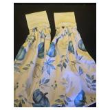 Kwlegh Fall Blue Pumpkin Kitchen Towels with Hanging Loop Autumn Thanksgiving Hanging Hand Towels Seasonal Eucalyptus Maple Leaf Dish Tie Towel Soft Absorbent Fingertip Bath Towel Set of 2 - Retail: $