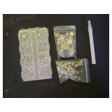 300PCS Silver Resin Flat Back Pearls Rhinestones,Mixed Size 23456810mm Half Round Pearl Beads Nail Gems Rhinestone with Tweezers and Picker Pencil for Crafts Nail DIY Decoration - Retail: $10