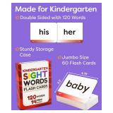 Sight Words Flash Cards Kindergarten - 120 High Frequency Words from Dolchfts and Fryfts Lists for 4-6 Years - Retail: $10