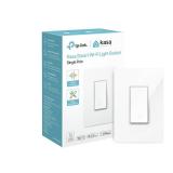 Kasa Smart Light Switch HS200, Single Pole, Needs Neutral Wire, 2.4GHz Wi-Fi Light Switch Works with Google Home, UL Certified, No Hub Required, White - Retail: $13