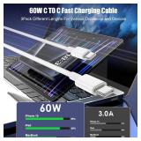 SINGLE 6.6Ft 60W USB C to USB C Cable, Type C to Type C Cable,Fast Charging Cable for iPhone 17 16 15 Pro Plus Pro Max Air?for Galaxy S25, for iPad ProAir, for MacBook ProAir and More - Retail: $10