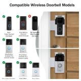 Homalor Anti Theft Ring Doorbell Mount: White Ring Doorbell Door Mount Blink Camera Holder - Metal, No Drill Required - Retail: $24