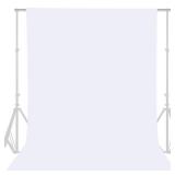GFCC 8FTX10FT White Backdrop Background for Photography Photo Booth Backdrop for Photoshoot Background Screen Video Recording Parties Curtain - Retail: $19