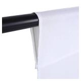GFCC 8FTX10FT White Backdrop Background for Photography Photo Booth Backdrop for Photoshoot Background Screen Video Recording Parties Curtain - Retail: $19