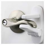Door Lever Lock (3 Pack) Prevents Toddlers from Opening Doors. 3.25\ L * 1.5\in W * 4.5\in H Easy One Hand Operation for Adults. Durable ABS with 3M Adhesive Backing. Simple Install, No Tools Needed. 