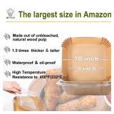 10 Inch Largest Square Air Fryer Disposable Paper Liner, XXL 100Pcs Air Fryer Parchment Liners for 8QT or Bigger Air Fryer, Non-stick, Food Grade Baking Paper for Frying, Roasting and Microwave - Reta