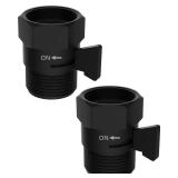 Hibbent All Metal 2 Pack Shower Head Flow Control Valve, G12 Brass Shut-off Valve with Metal Handle Lever, Shut OFF Water Flow Control Regulator for Handheld Shower, or Bidet Sprayer, Matte Black - Re