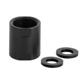 OFFO Shower Pipe Fitting, Brass Converter Adapter, G12 x G12 in Female Thread Shower Coupling for Shower Arm Home Bathroom Plumbing, Matte Black - Retail: $9