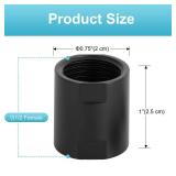OFFO Shower Pipe Fitting, Brass Converter Adapter, G12 x G12 in Female Thread Shower Coupling for Shower Arm Home Bathroom Plumbing, Matte Black - Retail: $9