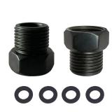 MOSELNY Black Brass Pipe Fittings, Shower Extension Connector,12\ NPT Male to G12 Female Adapter, Shower Head Coupling,Matte Black Finish (2 Pcs) - Retail: $12in