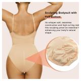 SHAPERX Womenfts Shapewear Bodysuit Tummy Control Body Shaper Seamless Sculpting Snatched Waist Body Suit?SZ5213-Beige-LXL - Retail: $39