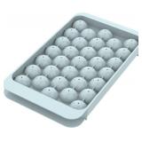 WIBIMEN Ice Cube Tray with Lid - Round Ice Tray for Freezer with Lid - Ice Cube Trays for Freezer (One Tray Only) - Retail: $10