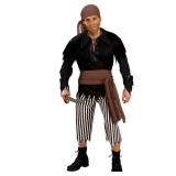 Pirate Costume AccessoriesPlus Size Pirate Scarf Belt Waist Sash and Pirate Head Scarf Bandanas for Halloween Women Men (Brown) - Retail: $13