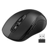 TECKNET Wireless Mouse for Laptop, Silent Bluetooth Mouse(BT5.0 and 2.4G) 4000DPI Adjustable, Computer Portable PC Quiet Mice with USB-A Receiver and 6 Buttons for Mac, 18 Months Battery - Retail: $12