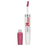 Maybelline Super Stay 24, 2-Step Liquid Lipstick Makeup, Long Lasting Highly Pigmented Color with Moisturizing Balm, Blush On, Pink, 1 Count - Retail: $10