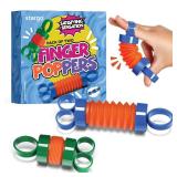 Finger Poppers Fidget Toy for Kids - Hand Exercisers Pop Tube Mini Fidget Toys - Sensory Toy for Girls and Boys - Finger Strengthener and Occupational Therapy Toy Stocking Stuffers - Pack of 2 - Retai