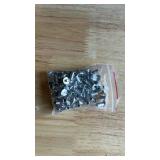 uxcell 50set M5 x 10mm Chicago Screw Metal Phillips Head Binding Screws Post Nail Rivet Stud Screw Rivets for DIY Leather Belt Bag Craft Bookbinding, Silver Tone - Retail: $8