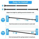 1-Pack Black Shower Curtain Rod 46-78 Inch - Shower Tension Rod for Bathroom, Closet, Window, Room Divider, Adjustable Shower Rod, Easy Installation, No Drilling - Retail: $14