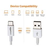 Amazon Basics USB-C to USB-A 2.0 Fast Charger Cable, 480Mbps Speed, USB-IF Certified, for Apple iPhone 1615, iPad, Samsung Galaxy, Tablets, Laptops, 6 feet, White - Retail: $5