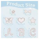 62Pcs Self Adhesive Pearl Letter Patches (A-Z) Number Patch 0-9 Glitter Pearl Letter Patches Rhinestone Applique for DIY Clothes, Bags, Shoes White - Retail: $17