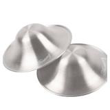 Silver Nursing Cups - Nipple Shields for Nursing Newborn - Breastfeeding Essentials - Newborn Essentials - 925 Silver Nipple Covers (Regular) - Retail: $16