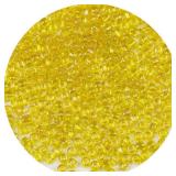 BalaandFillic Clear Rainbow Yellow Color 4mm Seed Beads About 1200pcs100Grams in Bag, 60 Glass Craft Beads for Making Bracelet and Necklace (Clear Rainbow Yellow) - Retail: $7