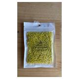 BalaandFillic Clear Rainbow Yellow Color 4mm Seed Beads About 1200pcs100Grams in Bag, 60 Glass Craft Beads for Making Bracelet and Necklace (Clear Rainbow Yellow) - Retail: $7
